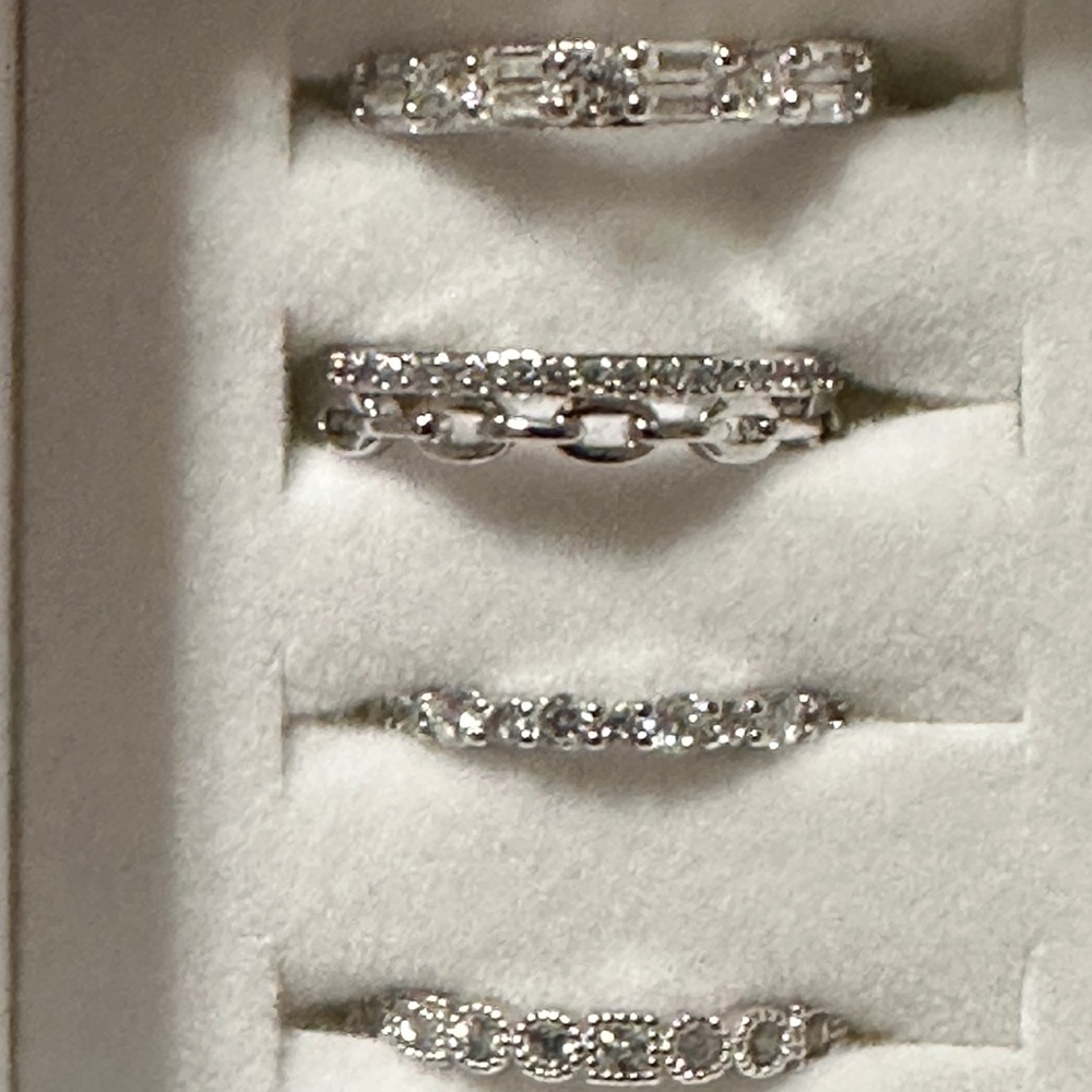 Silver Tone Women's Ring Set